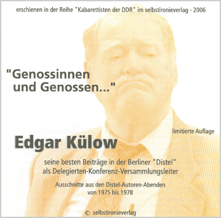 selbstironieverlag: Vol. 1 Edgar Külow
